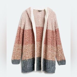 Lety & Me Helsa Sherpa trimmed Cardigan from Stitch Fix 1X